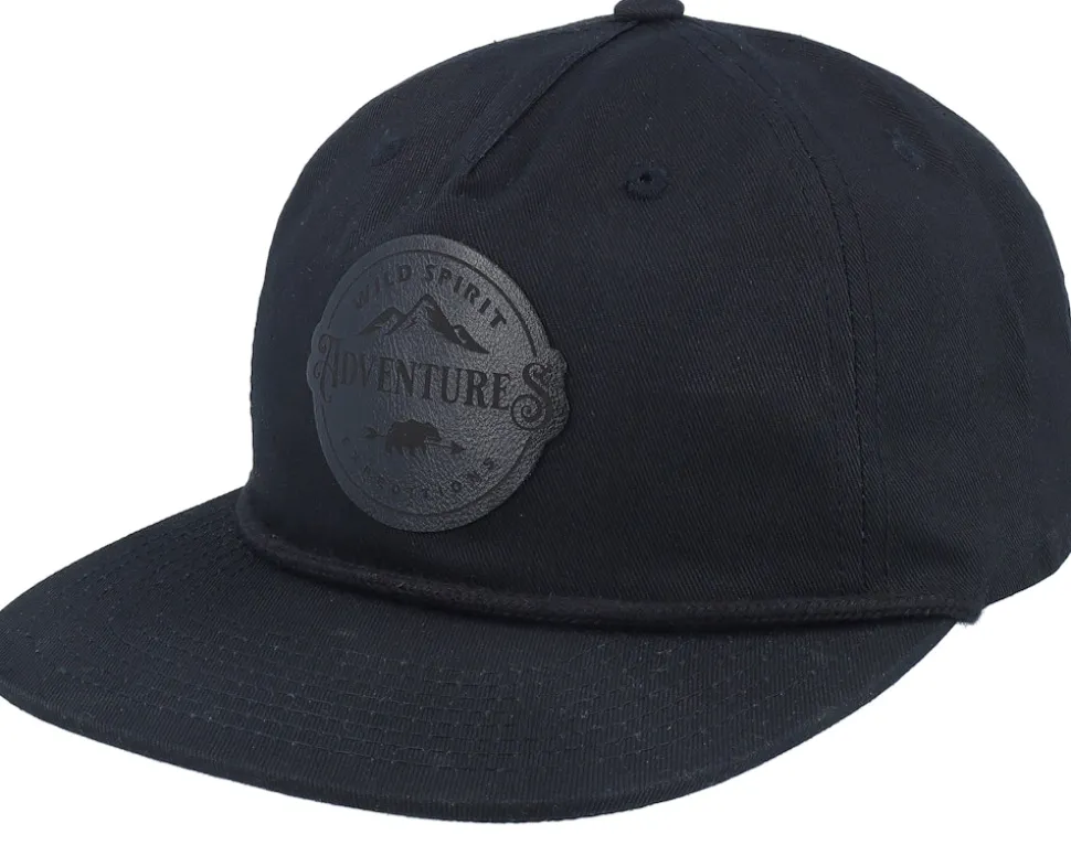 Adventures Expeditions Brown Patch Black Rope Snapback - Wild Spirit