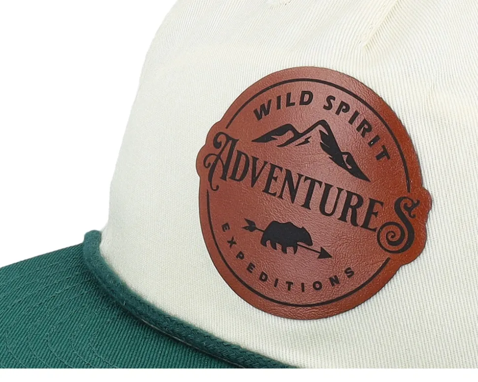 Adventures Expeditions Patch Ivory/Green Rope Snapback - Wild Spirit