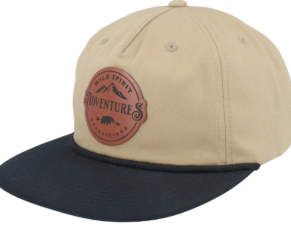 Adventures Expeditions Patch Ivory/Green Rope Snapback - Wild Spirit