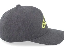 Ageless Curve Hat Charcoal Heather/Hivis Yellow Flexfit - Alpinestars