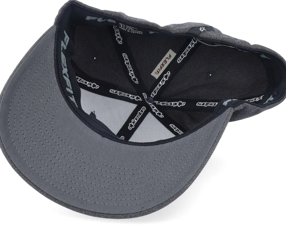 Ageless Curve Hat Charcoal Heather/Hivis Yellow Flexfit - Alpinestars