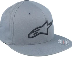 Ageless Flat Hat Charcoal/Black Fitted - Alpinestars