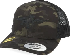 AK5C Black Camo Trucker - GUNS n SKULLS