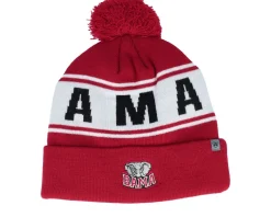 Alabama Crimson Tide Cuffed Knit West Cardinal Pom - Top of the World