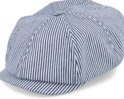 Alan Candy Stripe Indigo Flat Cap - CTH Ericson