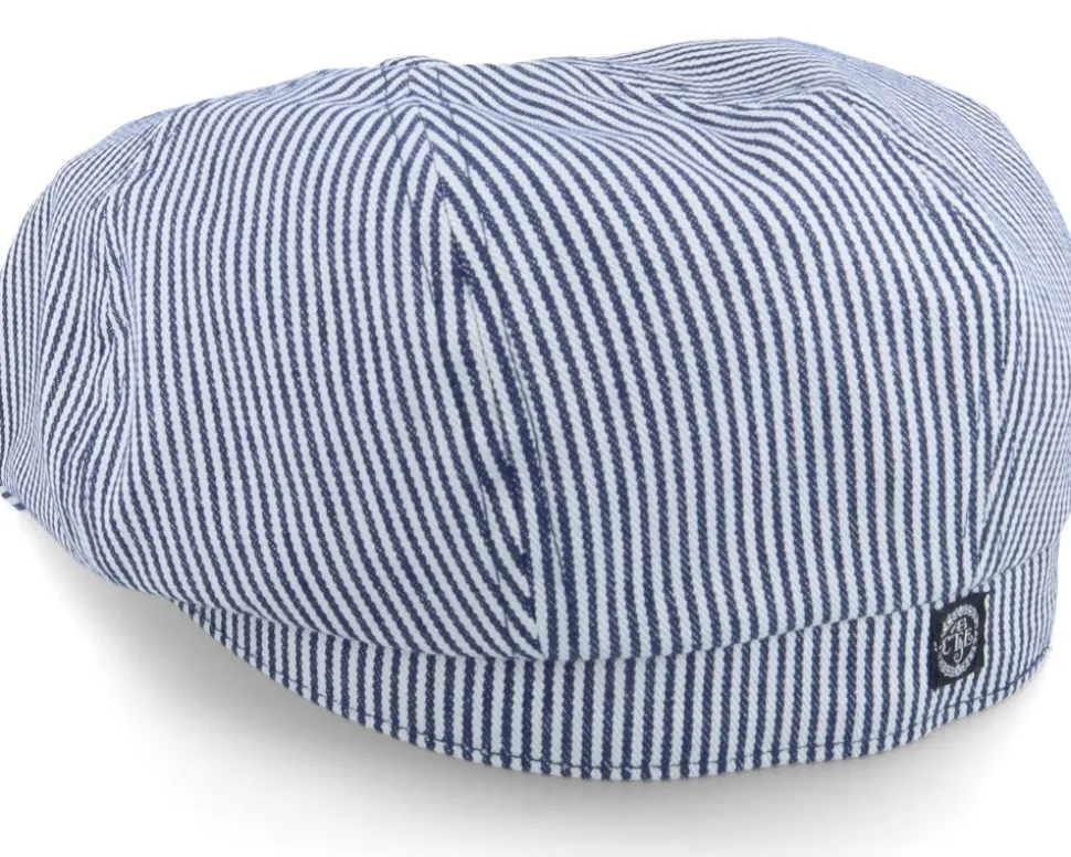 Alan Candy Stripe Indigo Flat Cap - CTH Ericson