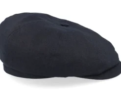 Alan Linen Black Flat Cap - CTH Ericson