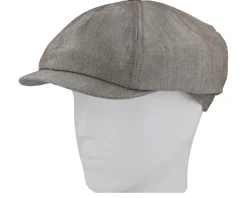 Alan Linen Chambray Brown Flat Cap - CTH Ericson