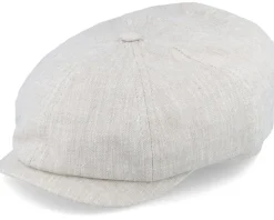 Alan Linen Natural Flat Cap - CTH Ericson