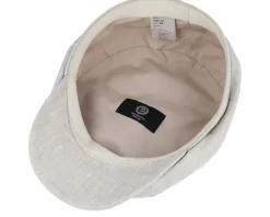 Alan Linen Natural Flat Cap - CTH Ericson