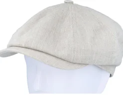 Alan Linen Natural Flat Cap - CTH Ericson