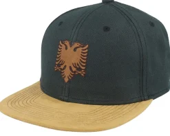 Albania Eagle Patch Suede Black Snapback - Iconic