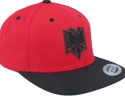 Albanian Eagle Patch Red/Black Snapback - Iconic