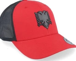 Albanian Eagle Patch Red/Black Trucker - Iconic