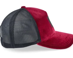 Albanian Eagle Patch Velvet Red/Black Trucker - Iconic