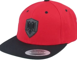 Albanian Eagle Shield Patch Red/Black Snapback - Iconic