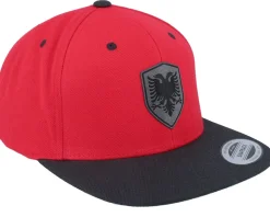Albanian Eagle Shield Patch Red/Black Snapback - Iconic