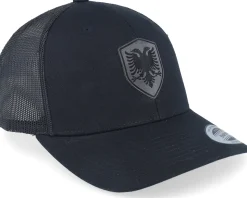 Albanian Eagle Shield Patch Black Trucker - Iconic