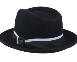 Alberto 100 % Wool Black Fedora - MJM Hats