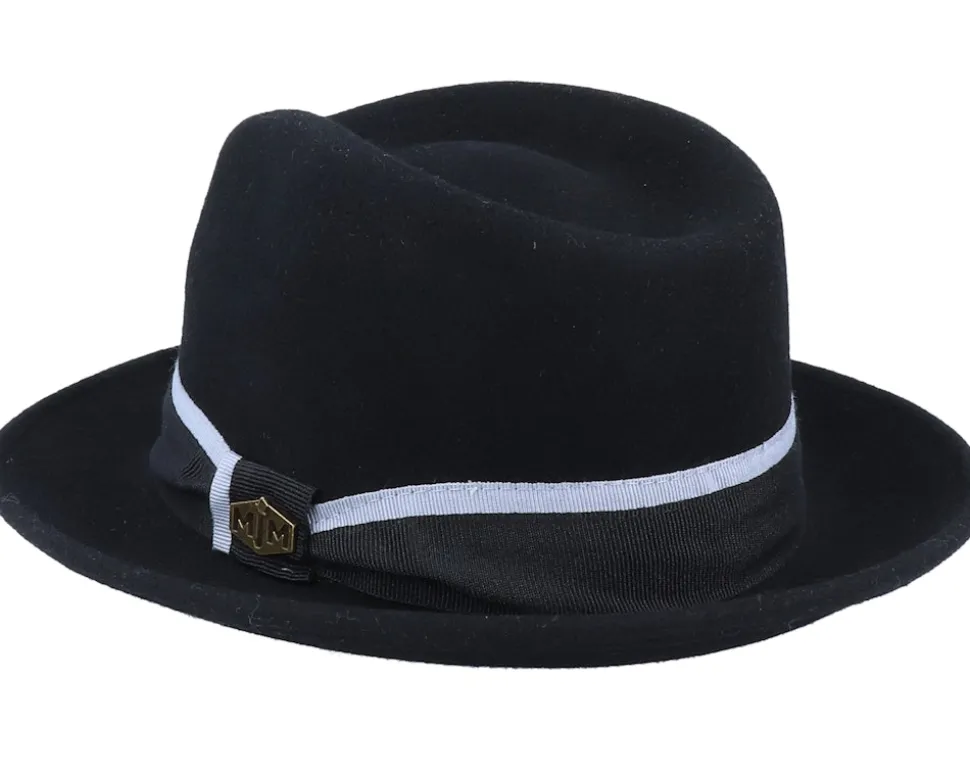 Alberto 100 % Wool Black Fedora - MJM Hats