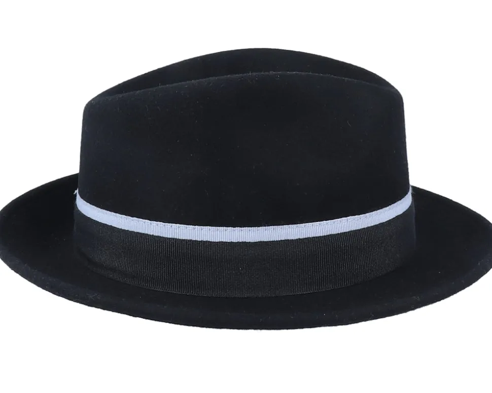 Alberto 100 % Wool Black Fedora - MJM Hats