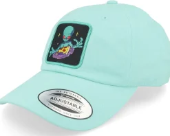 Alien Space Pizza Patch Diamond Blue Dad Cap - Abducted