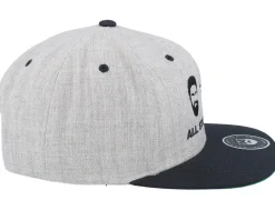 All Star Beards Grey/Black Snapback - Bearded Man