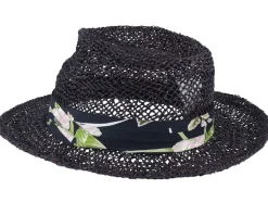 Aloha Black/Black Straw Hat - Brixton