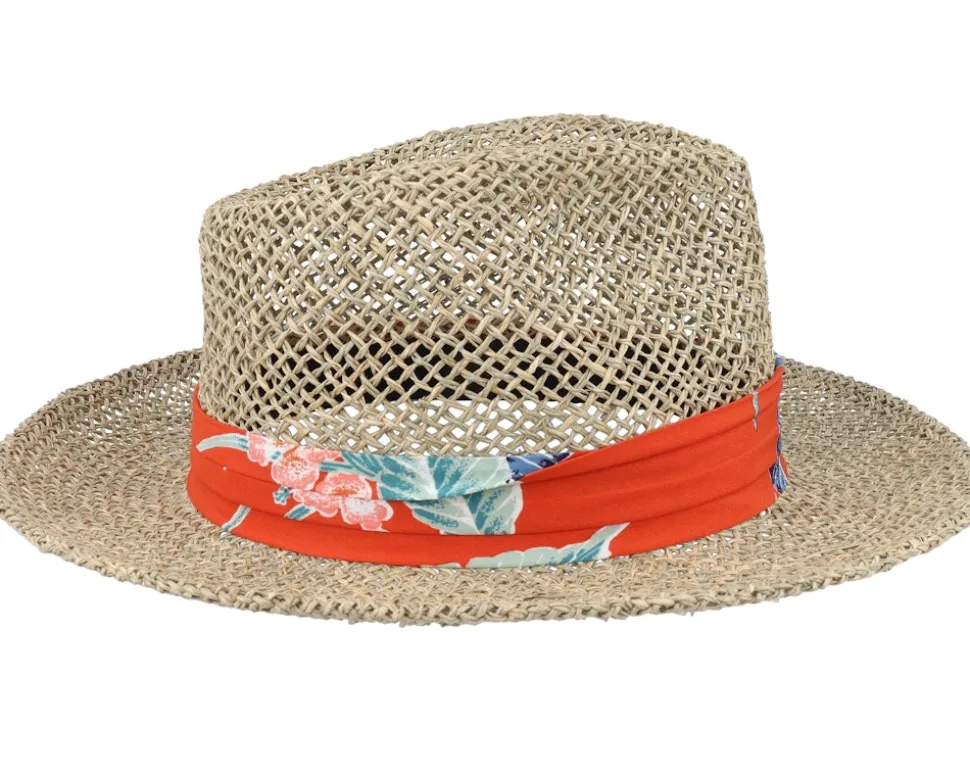 Aloha Natural/Burnt Red Straw Hat - Brixton