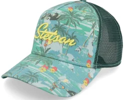 Aloha Print Green Aloha Print Trucker - Stetson