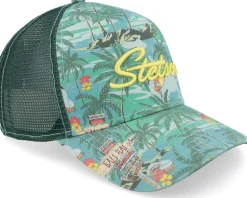 Aloha Print Green Aloha Print Trucker - Stetson