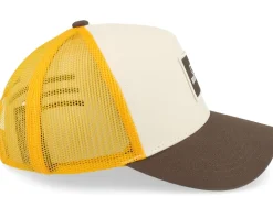 Alpha Block X C Medium Profile Golden Glow/Off White/Deep Brown Trucker - Brixton