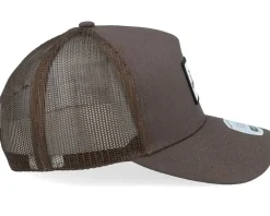 Alpha Block X C Mesh Cap Brown/Brown A-Frame Trucker - Brixton
