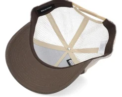 Alpha Block X C Mesh Cap Brown A-Frame Trucker - Brixton