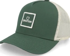 Alpha Block X C Mp Mesh Dark Forest/Off White Trucker - Brixton