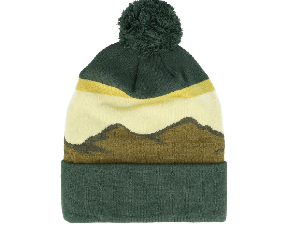 Alpine Mountain Peaks Green Pom - Beechfield