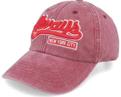 Always New York Washed Red Dad Cap - Iconic