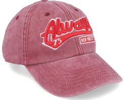 Always New York Washed Red Dad Cap - Iconic