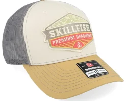 Amberwood Logo 112 Tri Mink Beige/Charcoal/Amber Trucker - Skillfish