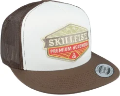 Amberwood Logo Classic White Front/Brown Trucker - Skillfish