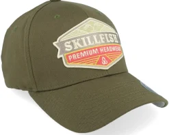 Amberwood Logo Olive Wooly Combed Flexfit - Skillfish