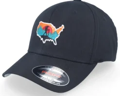 America Wanderlust Black Flexfit - Wild Spirit