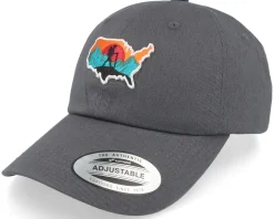 America Wanderlust Dark Grey Dad Cap - Wild Spirit