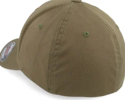 American Flag Jet Fighter Aircraft Olive Flexfit - Iconic