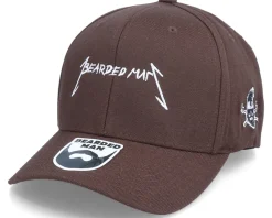 American Heavy Metal Logo Brown 110 Adjustable - Bearded Man