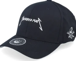 American Heavy Metal Logo Black Flexfit - Bearded Man