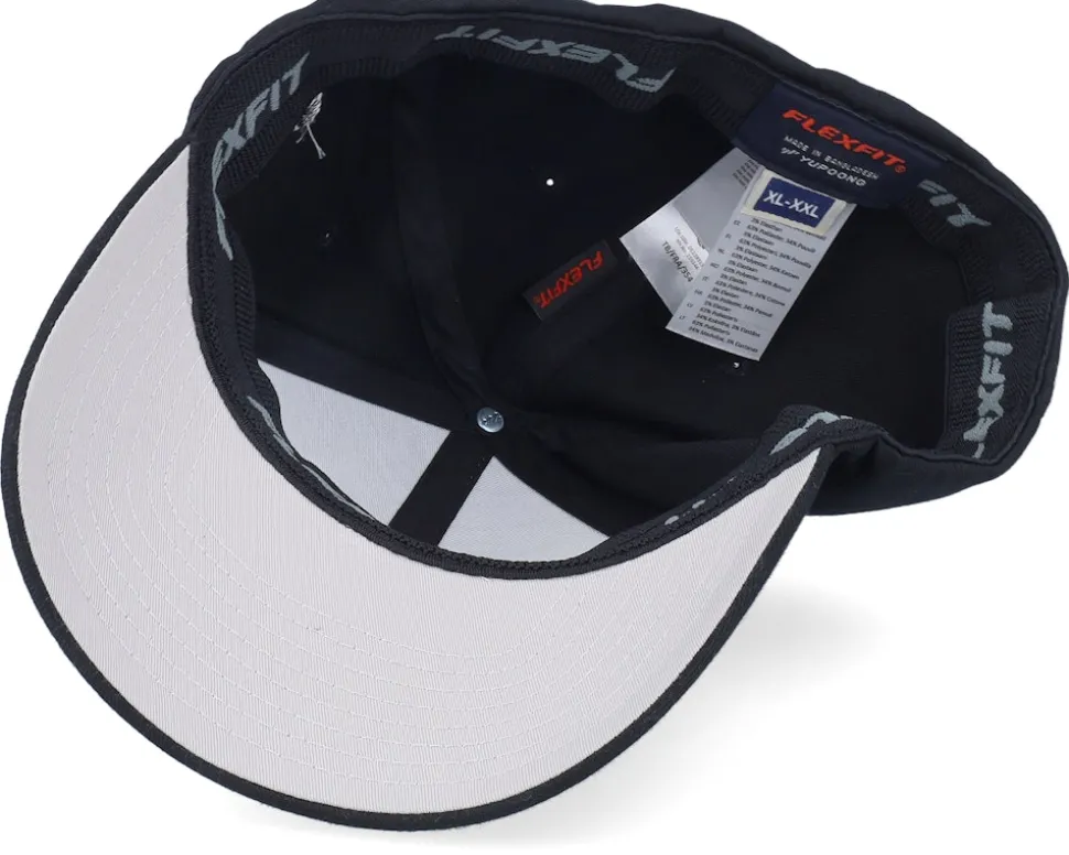 American Heavy Metal Logo Black Flexfit - Bearded Man