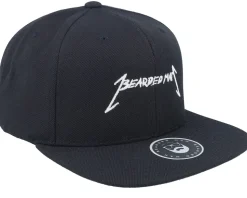 American Heavy Metal Logo Black Snapback - Bearded Man