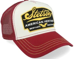 American Heritage White/Maroon Trucker - Stetson
