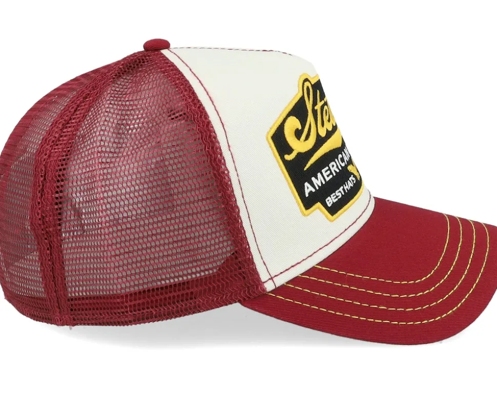 American Heritage White/Maroon Trucker - Stetson